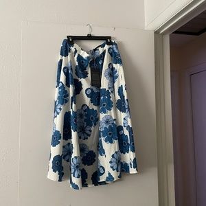 Modcloth Matilda Prickly Petals Swing Skirt XL-16